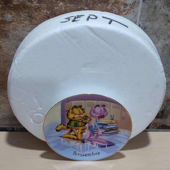 Garfield Calendar September Plate Jim Davis Plate No A 1444 Danbury Mint - Picture 3 of 14